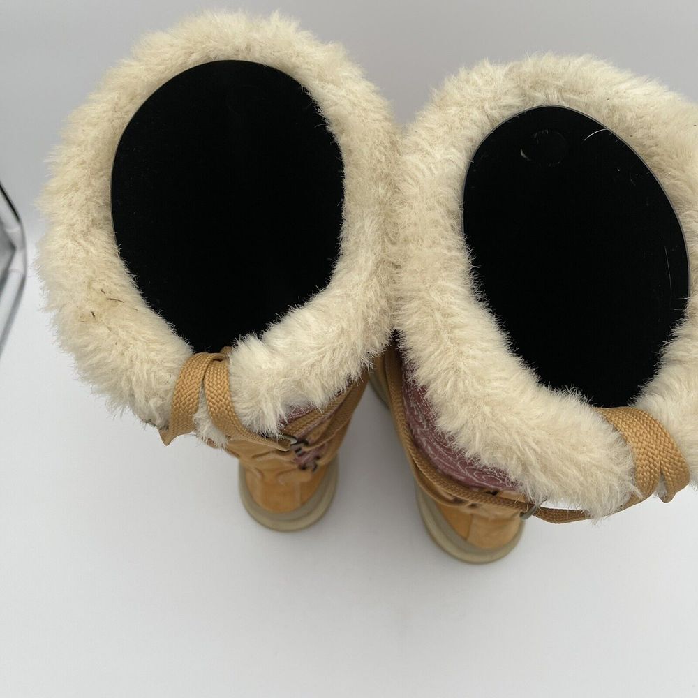 Timberland Burgundy and Tan Patterned Winter Boots - Picture 3 of 7